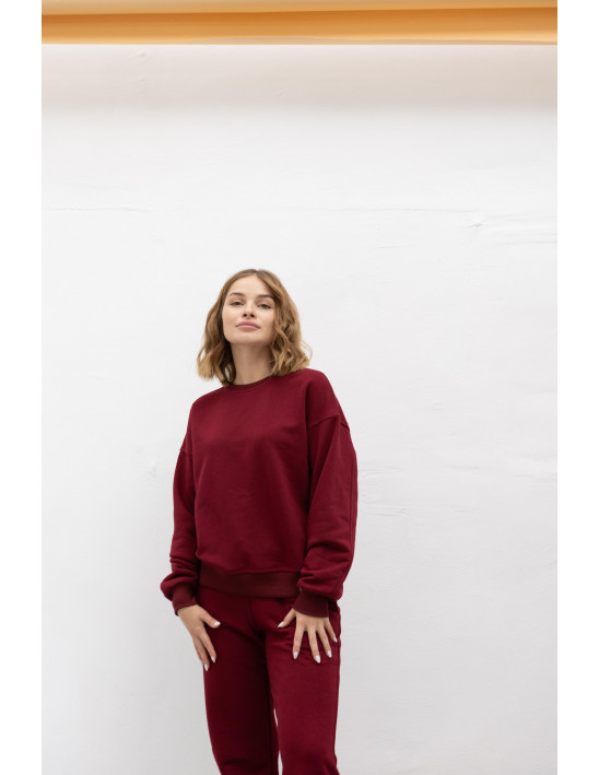 КОСТЮМ ПЕТЛЯ ОДНОТОН, бордо — Жіночий та молодіжний одяг P.E.T. Collection - pet.km.ua