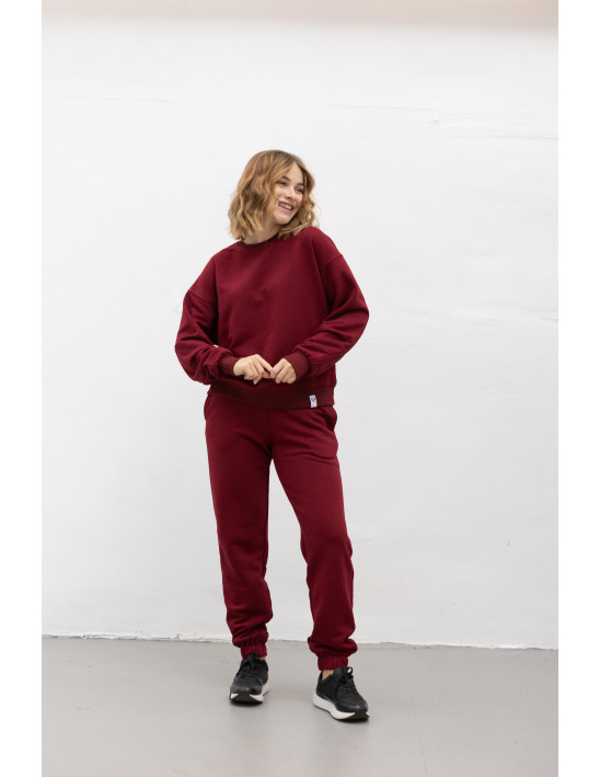 КОСТЮМ ПЕТЛЯ ОДНОТОН, бордо — Жіночий та молодіжний одяг P.E.T. Collection - pet.km.ua