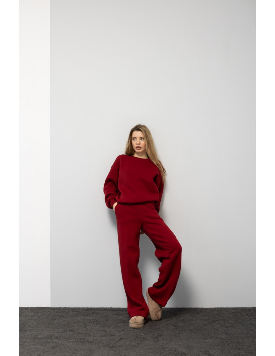 КОСТЮМ ПАЛАЦО ФЛІС, бордо — Жіночий та молодіжний одяг P.E.T. Collection - pet.km.ua