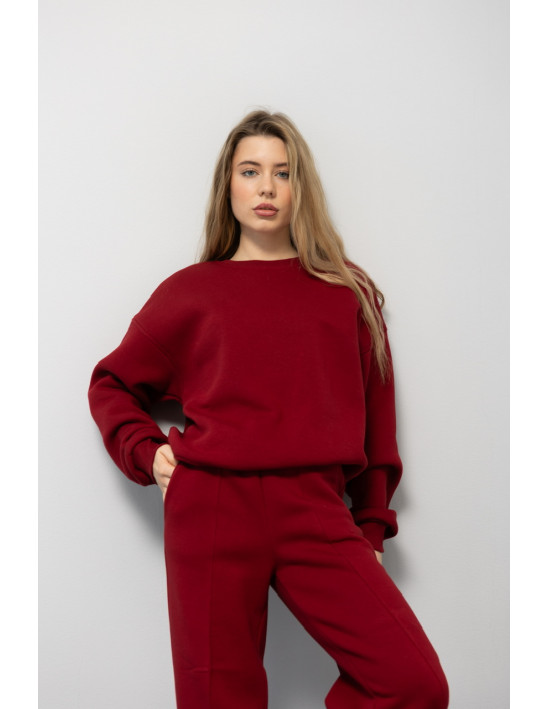 КОСТЮМ ПАЛАЦО ФЛІС, бордо — Жіночий та молодіжний одяг P.E.T. Collection - pet.km.ua