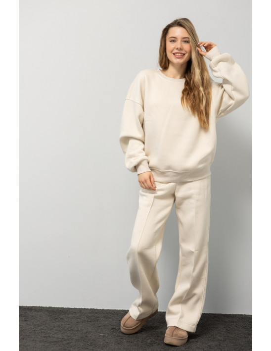 КОСТЮМ ПАЛАЦО ФЛІС, крем — Жіночий та молодіжний одяг P.E.T. Collection - pet.km.ua