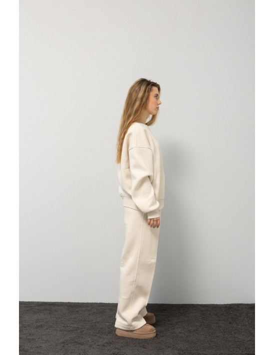 КОСТЮМ ПАЛАЦО ФЛІС, крем — Жіночий та молодіжний одяг P.E.T. Collection - pet.km.ua