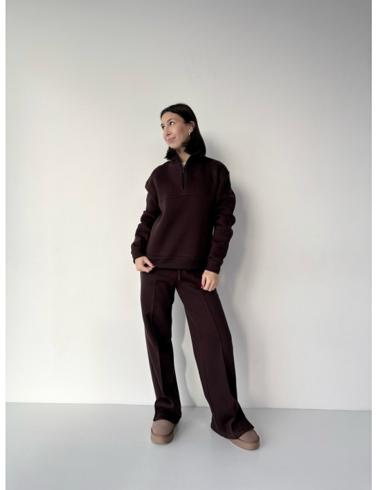 КОСТЮМ ПАЛАЦО-ЗАМОК ФЛІС , коричневий — Жіночий та молодіжний одяг P.E.T. Collection - pet.km.ua