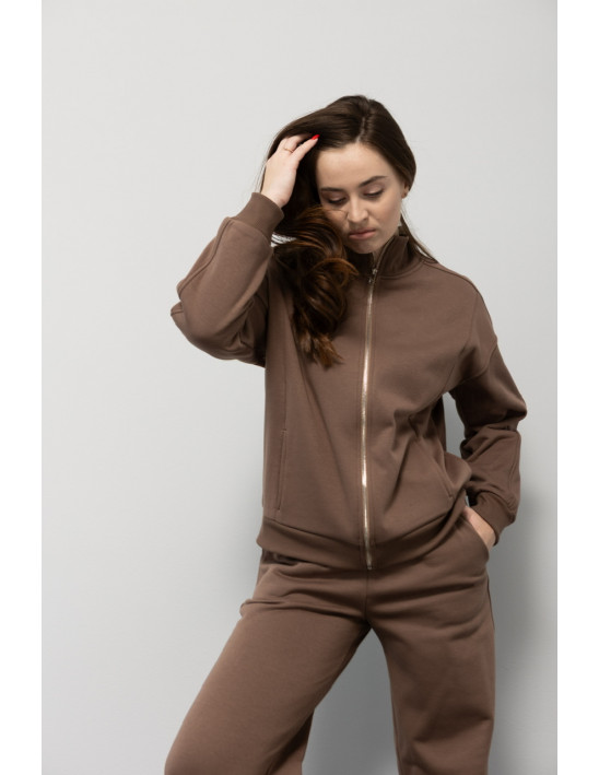 КОСТЮМ ЛІЯ НА ФЛІСІ, коричневий — Жіночий та молодіжний одяг P.E.T. Collection - pet.km.ua